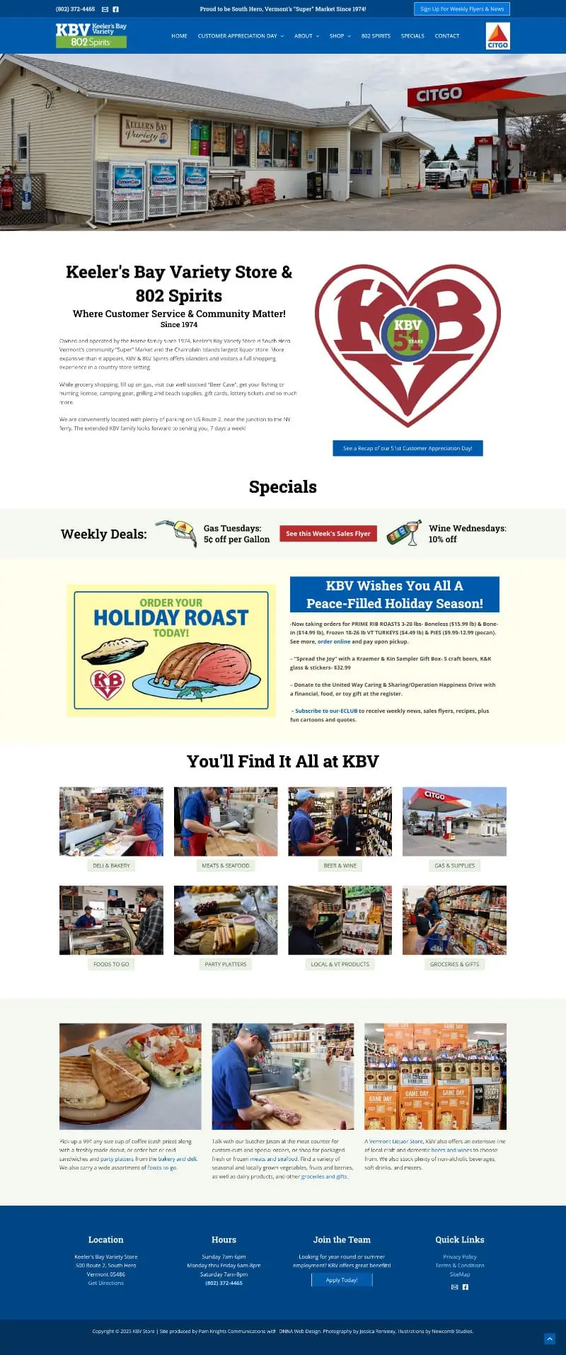 Screenshot of KVB Store Website