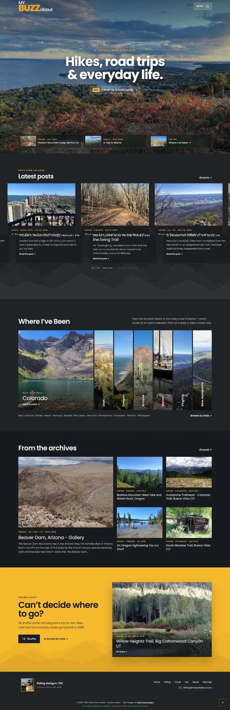 Screenshot of My Buzz About Website