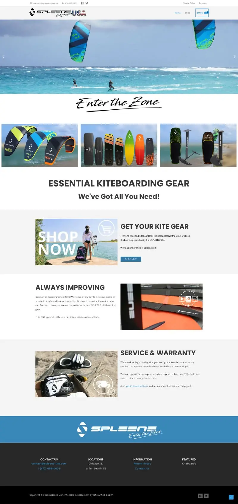 Screenshot of Spleene USA Website