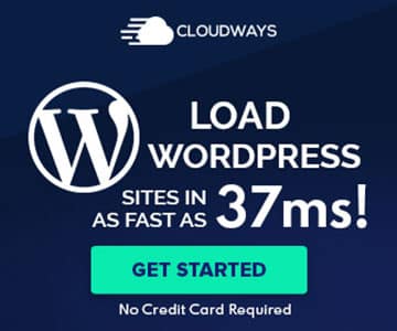 Cloudways banner ad for cloud based hosting.